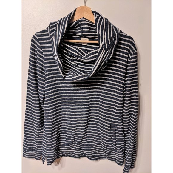 J. Crew Factory Sweaters - J. Crew | Striped Terry Funnel-Neck Sweatshirt